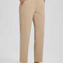 Libin Women's Golf Pants Stretchy Casual Travel Pant 7/8 Ankle Pants Athletic Sweatpants Dress Business Slacks with 4 Pockets (Beige, M)