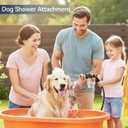 Dog Washing Hose Attachment, Pet Shower Sprayer with Shower Adapter