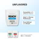 REACH Waxed Dental Floss, Unflavored, Plaque Remover for Teeth, Shred Resistant, Floss Slides Smoothly, Easy to Use, Waxed, Deep Cleaning Teeth, Oral Care, PFAS Free, for Adults & Kids, 6 Pack, 55 yd