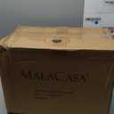 MALACASA 30-Piece Gourmet Porcelain Dinnerware Sets, Modern White Round Dish Set for 6 - Premium Serving Plates and Bowls Sets for Dessert, Salad, Soup, Pasta - Series AMELIA