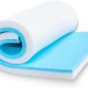 High Density Upholstery Foam Cushion - 1" Thick x 24" x 72", Gel Memory Foam Support Padding for Seat Cushion Replacement, DIY Projects, Sofa Mattress Support