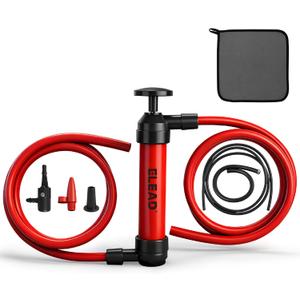 Fluid Transfer Siphon Pump for Gasoline, Multi-Use Liquid Transfer Pump, Fuel Oil Siphon Pumps, Multifunction Hand Inflation Pumps with Inflator Hose adapter, Balloon adapter