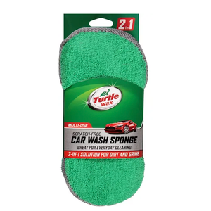 Turtle Wax Car Wash Sponge, Scratch-Free, Multi-Use, 2 in 1