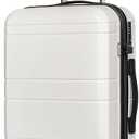 KYME Carry On Luggage 22x14x9 Airline Approved with TSA Lock Hard Shell Carry On Suitcase Lightweight Suitcases with Wheels Small Luggage for Men Women,Carry-On 20 Inch,White