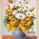 GULETHUN 18x22 Picture Frame, Natural Wood Poster Frame, Home Decor Natural Gallery Frames, Horizontal or Vertical Format, Sturdy, Plexiglass, Large Wall Decor, for Photos, Artworks, Posters