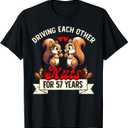 Couples Married 57-Year Funny 57th Wedding Anniversary T-Shirt. S Size