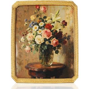 Vintage Picture Frames 8x10 Inch Gold Octagon Antique Ornate Photo Frame for Tabletop and Wall Decor Mount Ornate Retro Home Decor Photo Gallery Wall Art Elegant Decorative Gift Ideas