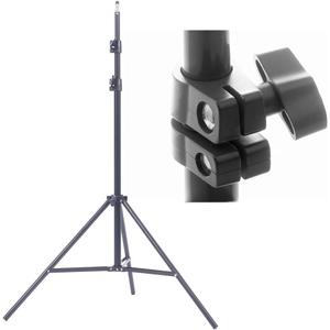 7ft Photography Light Stand – Upgraded 32.5" Ultra-Wide Base for Maximum Stability, Reinforced 3-Rivet Metal Alloy Tripod for Ring Light, Softbox, VR Base Station, 11lbs Load (1-Pack)