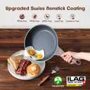 SENSARTE Nonstick Frying Pan Skillets, Swiss Granite Coating Omelette Pans, Healthy Cookware Chef's Pan, Free of Intentionally Added PFOA (8+9.5+11 Inch)