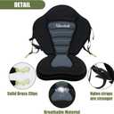 Deluxe Padded Kayak Seats 1 Pack - Premium Shockproof Seats with Back Support for Kayaking, Canoeing, Fishing, Paddle Boarding - Comfort, Versatility and Extra Storage
