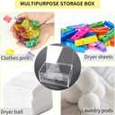 Acrylic Dryer Sheet Dispenser with Hinged Lid, Clear Rustic Farmhouse Style Dryer Sheet Container Storage Box for Laundry Room Organization, Laundry Softener Dispenser, Home Laundry Room Decorations