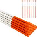 Driveway Markers with Reflective Tape 20 Pcs 48 Inch Solid Fiberglass Pole Snow Stakes for Parking Lots, Walkways, Ski Slopes Road (5/16 Inch Diameter)