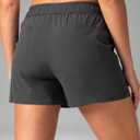Colorfulkoala Womens Mid-Rise Casual Shorts with Adjustable Waistband 4 Pockets 3.5" Inseam for Lounge Running Strolling
