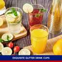 JOLLY CHEF 100 Pack 12 oz Gold Plastic Cups, Disposable Gold Cups, Heavy-duty Party Glasses for Wedding, Thanksgiving, Christmas Parties