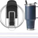 Jmoe USA 42oz, 35oz, 30oz, 26oz Replacement Straw Lid For Yeti Rambler With Handle | Fits Reduce 40oz Tumblers | Fits Hydroflask Traveler 32oz & 40oz | 2-in-1 Leak Proof Accessory (1-Pack)