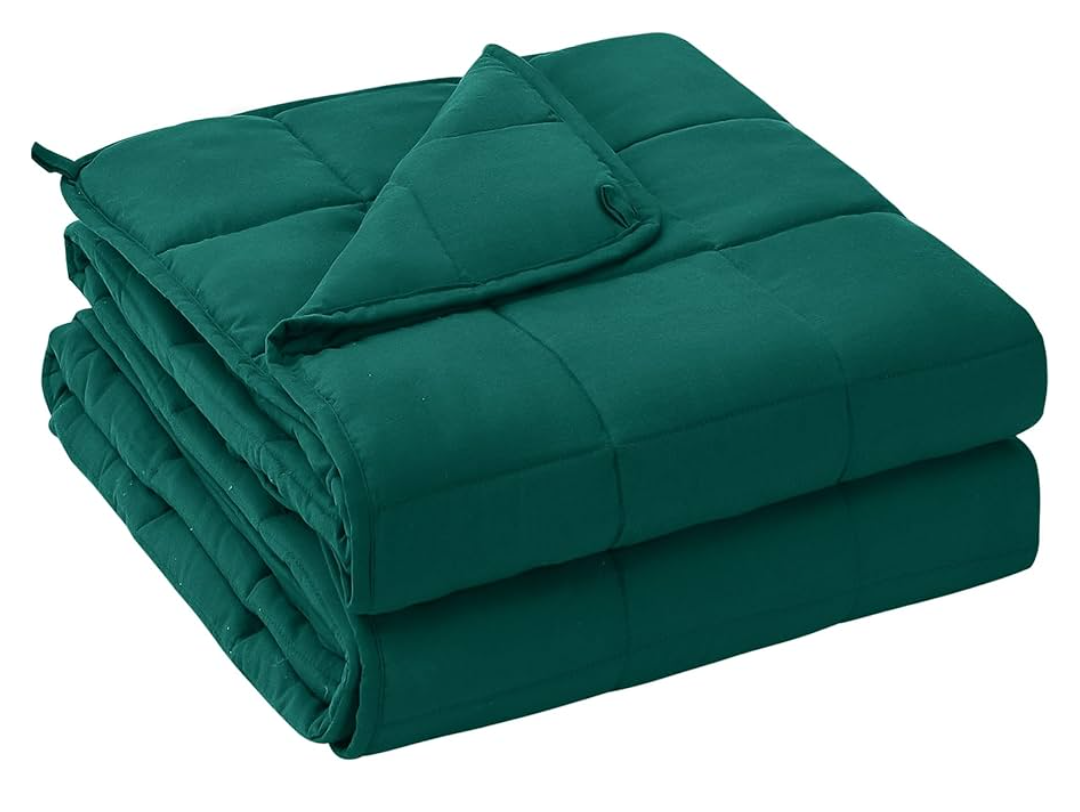 yescool Weighted Blanket for Adults (20 Lbs, 60”X 80”, Dark Green) Heavy Thick Bed Blanket Queen/Full Size for Sleeping Perfect for 190-210 Lbs, Cozy Gifts for Women, Machine Washable