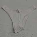Bellecarrie Women's Cheeky Brazilian Bikini Bottoms Low Rise High Cut Swim Bottom (Medium, White)