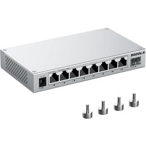 8-Port 2.5Gb Web Managed Switch with 10G SFP+, Aluminum Alloy Cooling & Magnetic Mounting - LACP/QoS/VLAN/IGMP Managed Multi-Gigabit Switch for Homelab