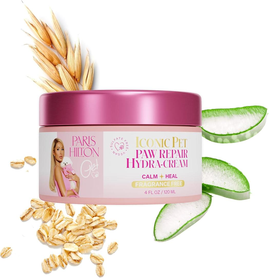 2 x Paris Hilton Paw Repair Cream - Sulfate-Free & Fragrance-Free, 120ml | Hypoallergenic, Nourishing Dog Cream for Soft, Healthy Paw Pads