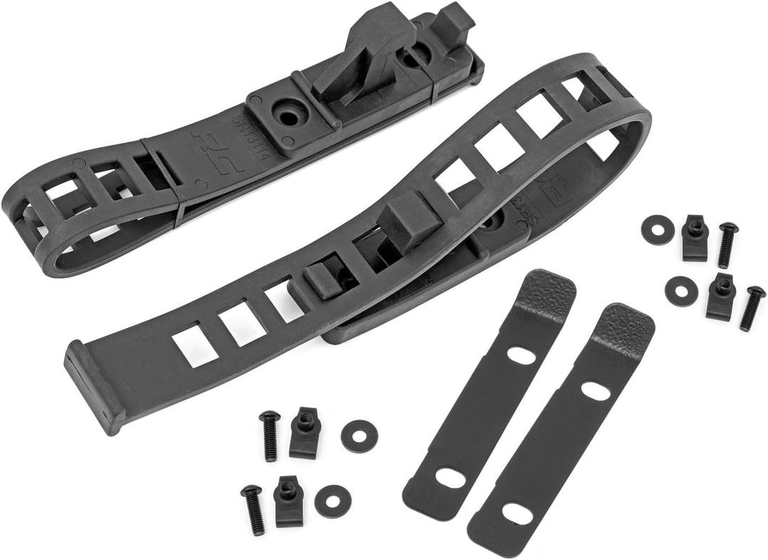 Rough Country Rubber Molle Panel Adjustable Clamp Kit 1/2" to 4-1/2" - 50 lb Capacity, Universal Fit, 2-Pack