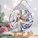 Unicorn and Fairy Stained Glass Orament - Christmas Ornament - Christmas Decorations for Tree - Holiday Present ldeas - Gift Exchange