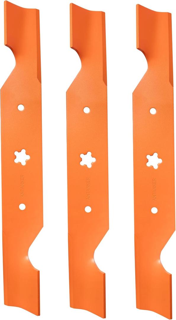 187256 Lawn Mower Blades Replaces for Hus qvarna 54 inch Mower Blades, Compatible with AYP Poulan Crafts Man 532187256 187254 532187254 574292401 for 54" Deck, High Lift, 3 Pack