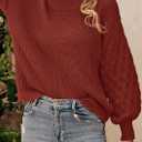 PRETTYGARDEN Women's Fall 2026 Pullover Sweater Casual Long Sleeve Loose Chunky Knit Tops Blouse Winter Fashion Clothing (L)