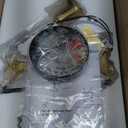 Modern Semi Flush Mount Ceiling Light,Mid Century 4 Light Lighting Fixture for Dining Room Bedroom Kitchen Foyer Entryway Hallway,Metal Gold and Black Sputnik Chandelier