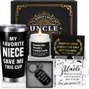 Uncle Gifts from Niece Nephew Uncle Birthday Gifts for Men Funcle Gift Ideas for Best Uncles from Kids Funny Promoted to Great Uncles Announcement Gift Box for Christmas, Happy Birthday, Fathers Day