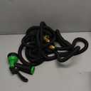 Flexi Hose Expandable Garden Hose with 8 Function Nozzle, 50FT - Lightweight Retractable Garden Hose, Water Hose - No-Kink Flexibility, 3/4 Inch Solid Brass Fittings and Double Latex Core (Black)