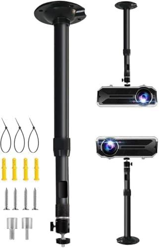 2-Be-Best Projector Mount 360° Rotatable Projector Ceiling Mount Length 16 to 25.6 in / 41 to 65cm Ceiling Projectors Mounts Adjustable Bracket for Mini Projectors Black