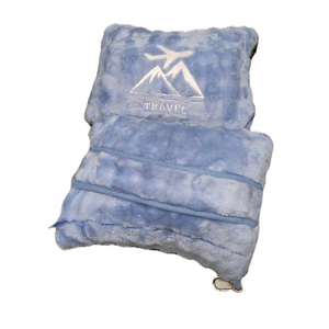 Travel Blanket and Pillow-2-in-1, Blue color