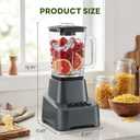 OLIXIS Professional Blender for Smoothies, Full-Size Kitchen Blender with 850 Peak Watts & 54oz Large Glass Pitcher, 4 Speeds with Pulse for Ice Crushing Frozen Fruits, Dishwasher Safe, Grey