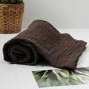 100% Flax Linen Bath Towel 33.5x53 Inches Natural Lightweight Hair Towel for Bathroom Beach Travel,Brown