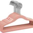Kids Velvet Hangers 15 Pack, 11 Inch Size Non-Slip Baby Hangers, Space-Saving Nursery Hangers, Perfect Infant/Toddler Clothes Hangers for Daily Use(Pink)