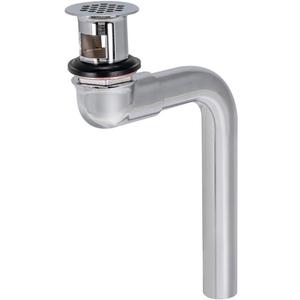 EZ-FLO 1-1/4 Inch Offset Lavatory Sink Drain Assembly with Tailpiece and Grid Strainer, Chrome Plated, 35078