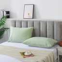 3 x H HOUSEHOLD Super Soft Smooth Queen Size Pillowcases - Breathable Jersey Knit Fabric, Queen Size, Cool Touch for Better Sleep (Mint, Queen Size 20" x 30")