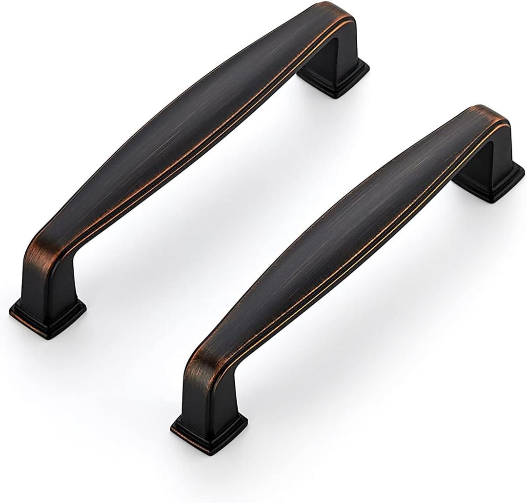 Ravinte 20-Pack Solid 3-3/4 Inch Cabinet Handles - Oil Rubbed Bronze Cabinet Pulls and Drawer Handles for Cabinets and Cupboards