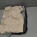 4 Pack Girls Cargo Bermuda Shorts | Teen, Back to School, Knee Length, 4 Pockets, Athletic Shorts, Summer Pants, Sports Meet, 11-12Y, Khaki, Light Heather Gray, Dark Heather Gray, Black