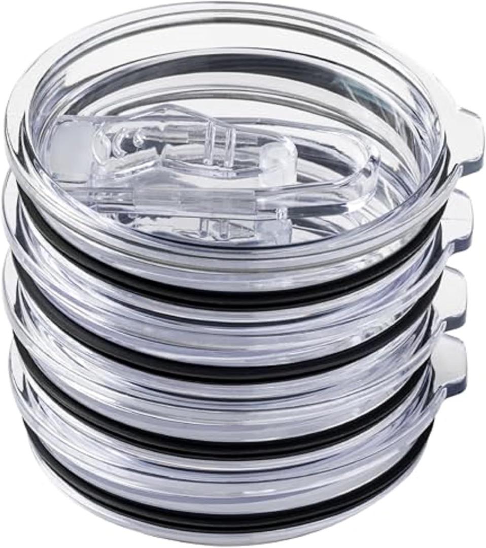Silver Buffalo 4 Pack Replacement Lids for 40 Ounce Stainless Steel Tumbler