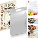 Stainless Steel Cutting board, Double sided Steel Cutting boards for Kitchen Meat vegetables & fruits Chopping board Easy to Clean(XL Size)18 11.8in (Smooth)