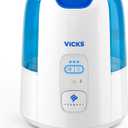 Vicks Dual Comfort Cool + Warm Mist Humidifier for Bedrooms With Fusion Technology, Compatible with Vicks VapoPads and Vicks VapoSteam, White