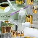 Glass Travel Bottles for Toiletries,TSA ApprovedLeak Proof Refillable Travel Size Containers with Pump Spray Dropper Jars for Skincare Lotion Cream or Shampoo