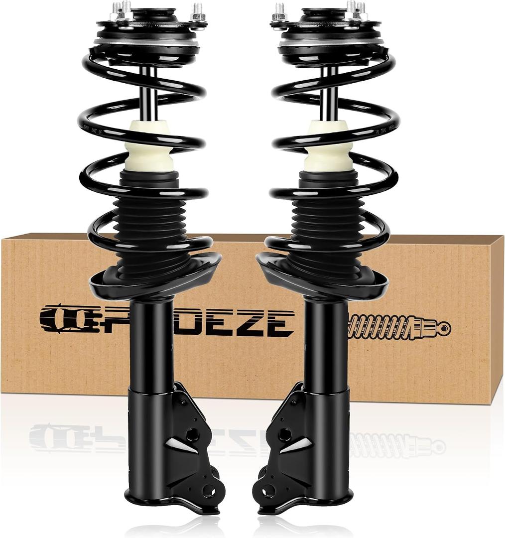 PROEZE Front Strut Assembly for 2006-2011 Civic, Shock Absorber Front with Coil Springs Replace 172286,172287, Driver and Passenger Side, 2PCS