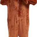 Elephant Adult Onesie Animal Walrus Women Costume for One piece Pajamas Unisex Cosplay Plush Soft Halloween Sleepwear (M)