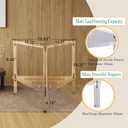 DEYIMAN Clear Acrylic Corner Shower Stool - Heavy Duty 220lbs, Non-Slip Corner Shower Stool for Small Spaces, Easy Assemble Bath Foot Rest for Shaving Legs (15.35" x 15.63" x 14.37")