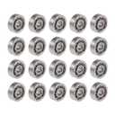 uxcell 681 Deep Groove Ball Bearings 1mm Inner Dia 3mm OD 1mm Bore Open Type Chrome Steel Z2 20pcs