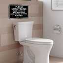 "Please Do Not Flush" Sign - 7.8" x 11.9" Heavy - Duty Aluminum Bathroom Sign (146)