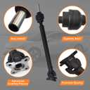Front Drive Shaft Driveshaft Assembly Fit for 2002 2003 2004 2005 2006 Dodge Ram 1500 4.7L 5.7L 4WD Automatic Trans, Complete Prop Shaft Driveshaft Replacement 52123021AB 52105990AB 52105990AA