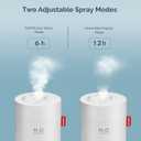 Portable Mini Humidifier, 500ml Small Cool Mist Humidifier, USB Personal Desktop Humidifiers for Baby Bedroom Travel Office Home, Auto Shut-Off, 2 Mist Modes, Super Quiet, White